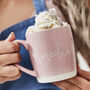 Personalised Pink Stoneware Mug, thumbnail 2 of 5