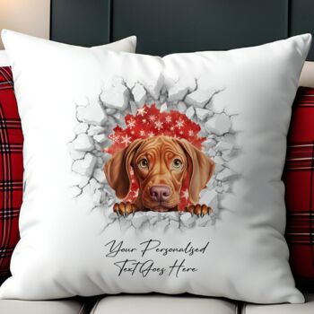 Personalised Christmas Vizsla Break Through, 5 of 10