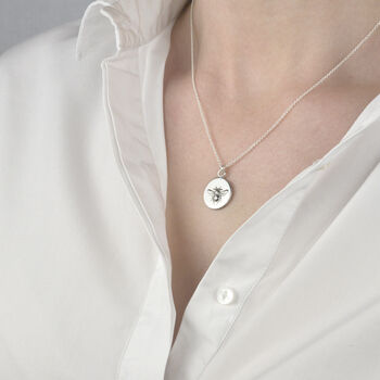 Busy As A Bee Necklace In Sterling Silver, 2 of 4
