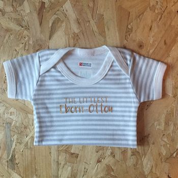 'The Littlest' Personalised Baby Grow, 6 of 7
