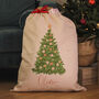 Personalised Christmas Tree Santa Sack Stocking Gift, thumbnail 1 of 4