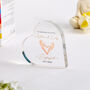 Couple Acrylic Heart Plaque Engagement Keepsake Gift, thumbnail 1 of 3