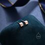 Sterling Silver Tiny Little Cube Stud Earrings, thumbnail 2 of 12