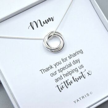 Tie The Knot Thank You Mum Necklace, 2 of 4
