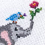 Elephant And Flowers Cross Stitch Kit, thumbnail 6 of 8