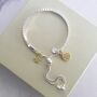 Personalised Box Slider Bracelet Yellow Gold Dinky Star, thumbnail 1 of 6
