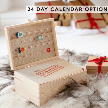 Personalised Wooden Advent Calendar Box, 4 of 11