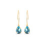 Aquamarine Blue Crystal Statement Earrings, thumbnail 1 of 3