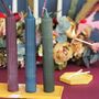 Coloured Pillar Candles With Ribbed Detail, thumbnail 3 of 5