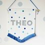 Customised Fabric Name Banner With Polka Dots, thumbnail 2 of 6