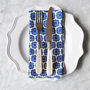 Luxury Pure Cotton Patterned Napkins Set Of Four, thumbnail 2 of 4