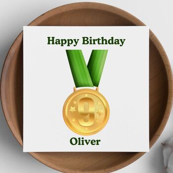 Happy Birthday Age Medal Card, 2 of 2
