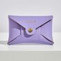 Personalised Lilac Leather Card + Coin Purse, thumbnail 3 of 6
