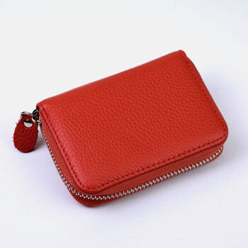 Personalised Mini Leather Card Holder Purse, 11 of 12