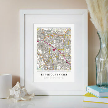 Our First Home Personalised UK Map Print, 8 of 12