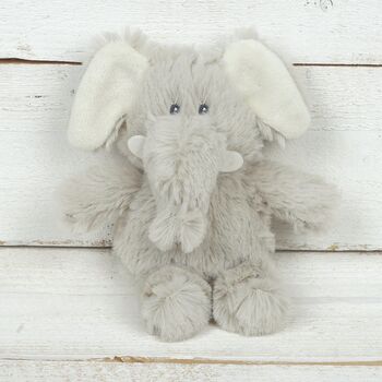 Mini Elephant Soft Toy, Personalised Heart, Boxed, 3 of 5