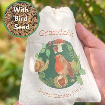 Secret Garden Bird Feeding Bag For Grandad Or Dad, 7 of 7