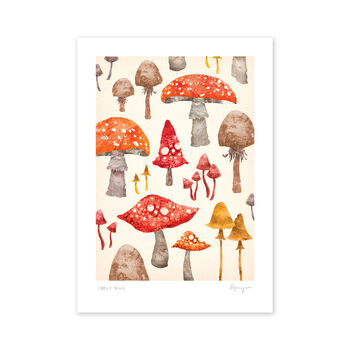 Toadstool A4 Recycled Art Print, 3 of 5