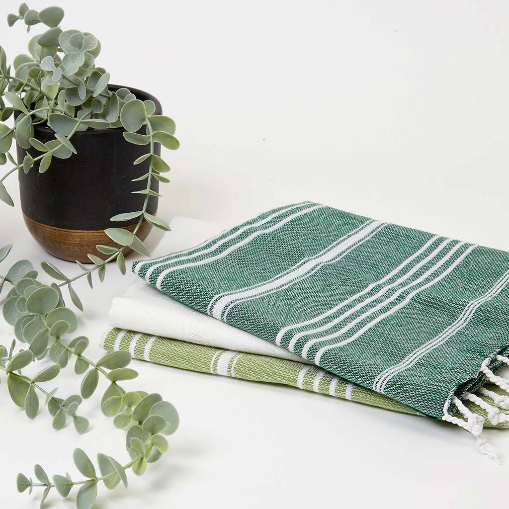 Forest Green Hand Towel Tea Towel By Tolly McRae