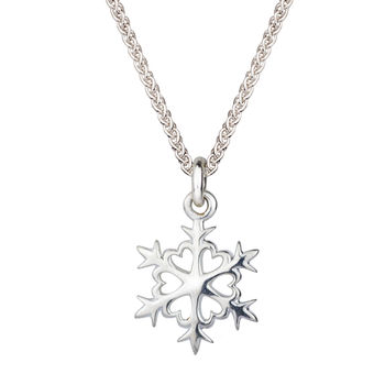 Solid Silver Snowflake Charm Or Necklace, 5 of 7