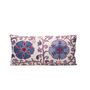 Edelweiss Snow Silk Suzani Cushion Double Sided Ikat, thumbnail 4 of 5