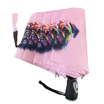 Pug Dog Print Umbrella, 4 of 4