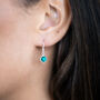 Sterling Silver Birthstone Drop Earrings, thumbnail 2 of 10