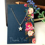 Thank You Teacher Initial Star Necklace, thumbnail 2 of 11
