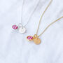 Personalised Birthday Necklace For Her Birthstone And Initial Gift, thumbnail 8 of 8