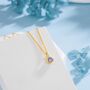 Sterling Silver Tanzanite Blue Cz Bubble Pendant Necklace, thumbnail 4 of 12