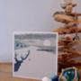 Beach Inspired Christmas Card Reindeer In Beach Huts, thumbnail 1 of 2