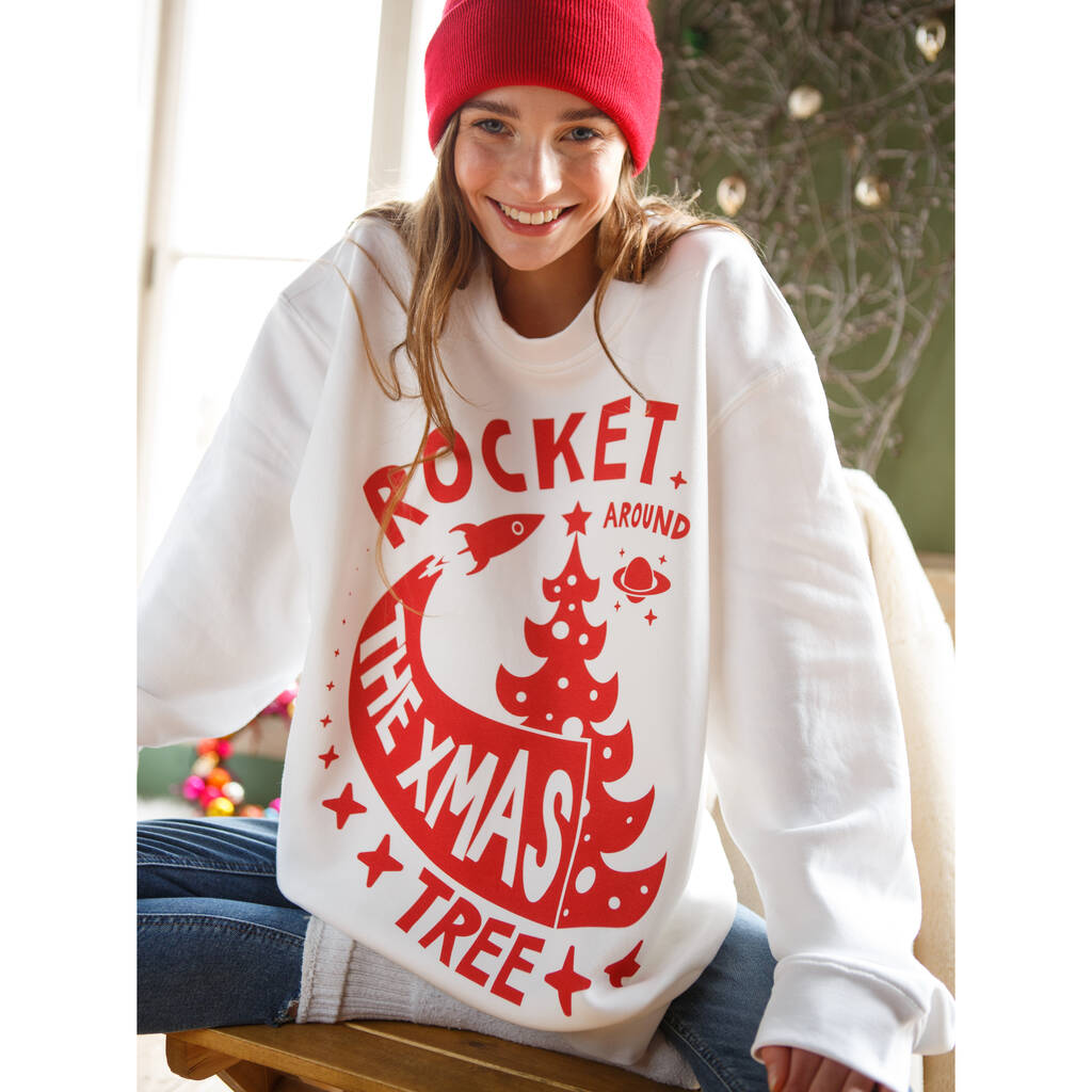 Rocket Around The Christmas Tree Women's Jumper By Batch1 ...