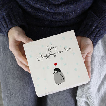 Personalised Penguin Christmas Eve Box For Children, 3 of 7