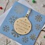 Personalised Family Decoration Snowflake Gold Foil Card, thumbnail 2 of 4