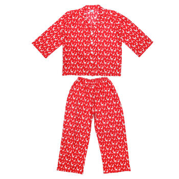Ruby Reindeer Boys Christmas Cotton Pyjamas, 5 of 8