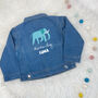 Elephant Dream Big Personalised Baby/Kids Denim Jacket, thumbnail 1 of 4