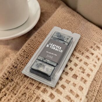Leather And Tobacco Wax Melt Snap Bar, Vintage Home Fragrance, 3 of 5