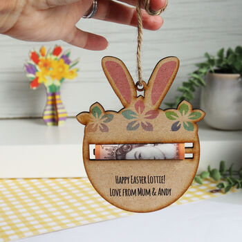 Personalised Easter Bunny Money Holder, 3 of 6