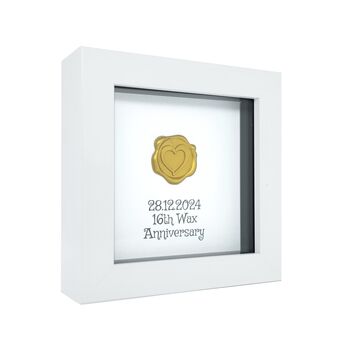Personalised 16th Wax Anniversary Keepsake Gift Framed, 9 of 12