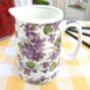 Cream Jug In Ditsy Violet Design, thumbnail 2 of 8