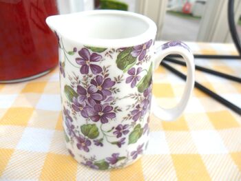 Cream Jug In Ditsy Violet Design, 2 of 8