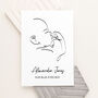 Personalised Line Art Relaxed Baby Print, thumbnail 4 of 12