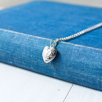 Tiny Heart Locket Necklace, 2 of 8