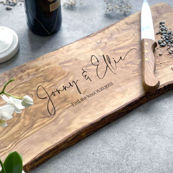 Personalised Wedding Gift Cutting Board, 2 of 7