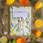 The Amalfi Lemon Outdoor Tablecloth With Parasol Hole, thumbnail 1 of 6