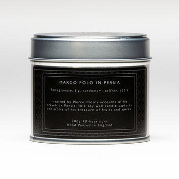 Marco Polo Spiced Pomegranate And Fig Soy Candle, 4 of 4