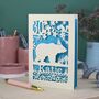 Personalised Papercut Bear Birthday Card, thumbnail 5 of 7