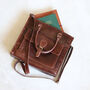 Brown Leather Pocket Tote Bag, thumbnail 2 of 5
