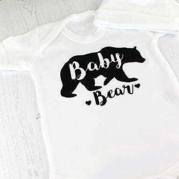Baby Bear Baby Grow And Hat Gift Set, 2 of 3