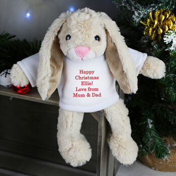 Personalised Christmas Soft Bunny Comforter, 3 of 3